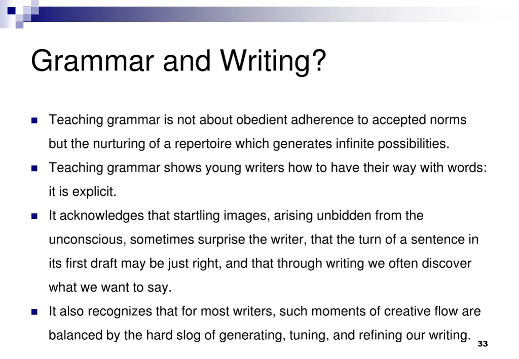 grammar and writing