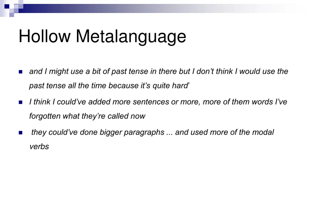 hollow metalanguage