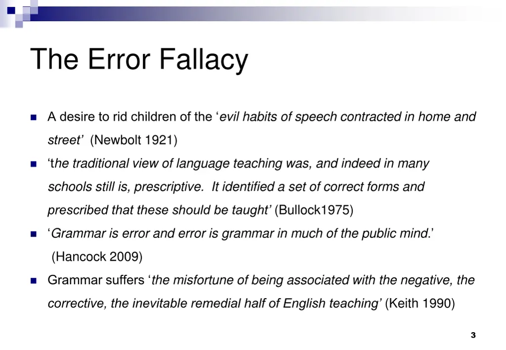 the error fallacy