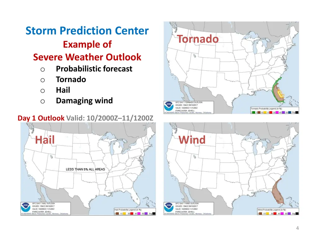 storm prediction center example of severe weather