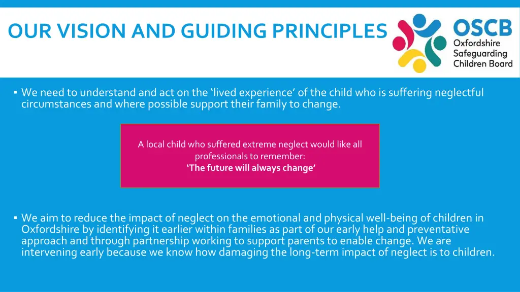 our vision and guiding principles