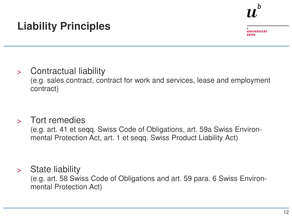 liability principles