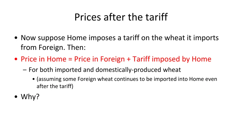 prices after the tariff