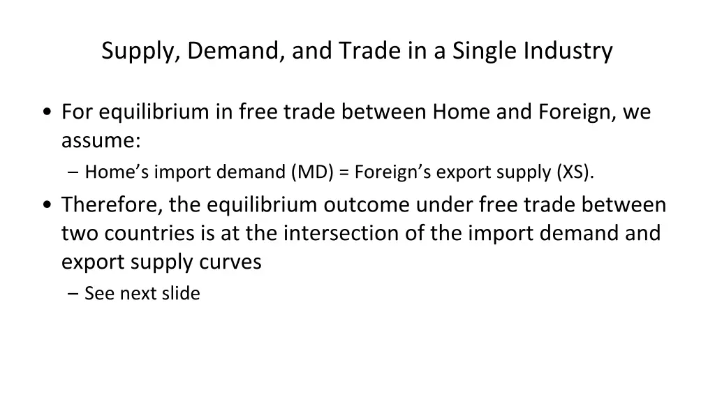 supply demand and trade in a single industry 4