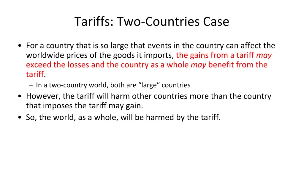 tariffs two countries case