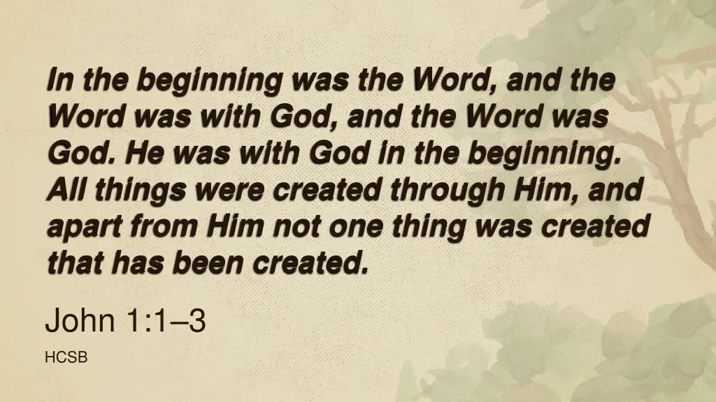 in the beginning was the word and the word