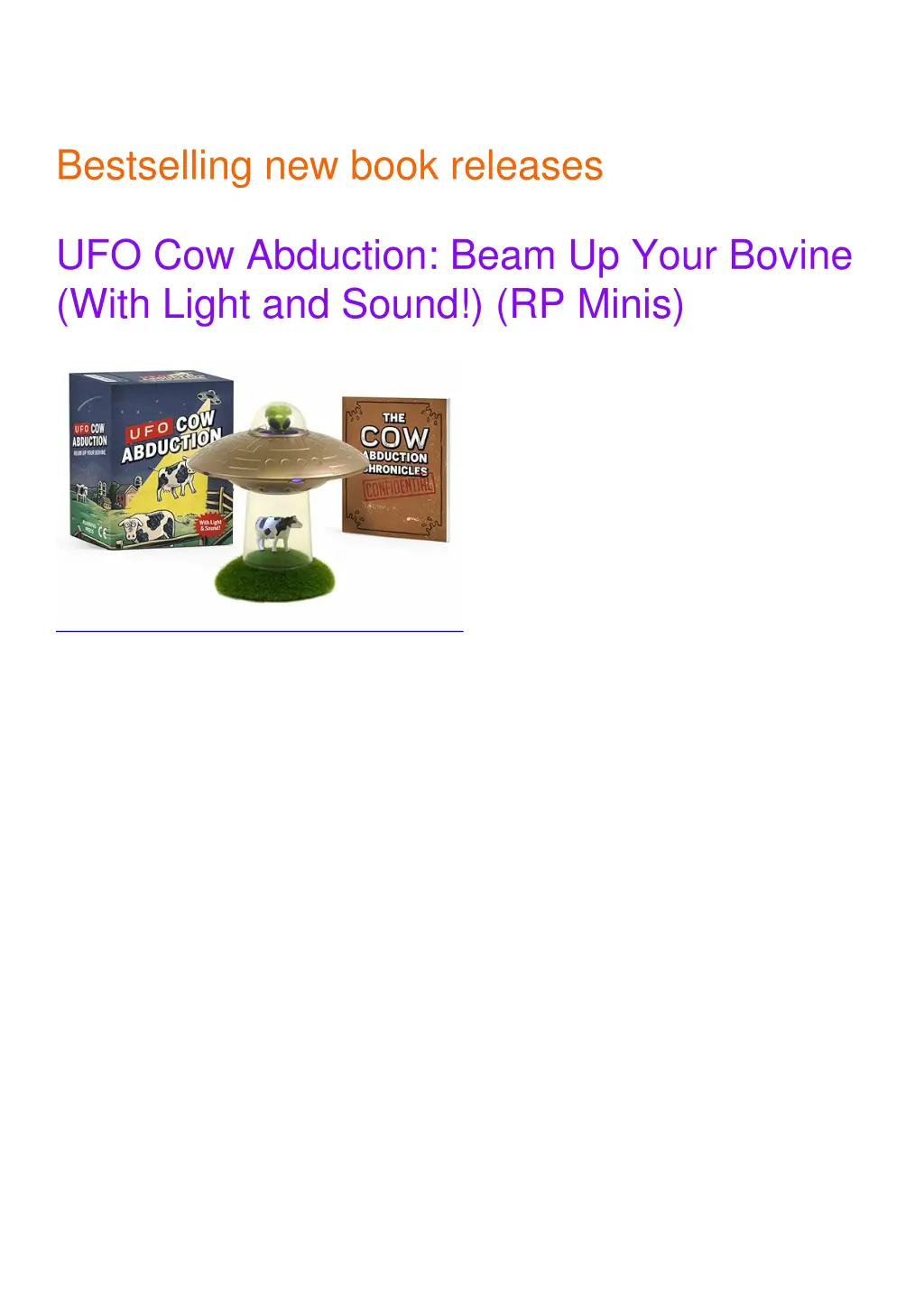 bestselling new book releases ufo cow abduction