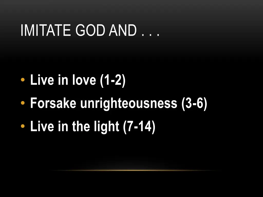 imitate god and