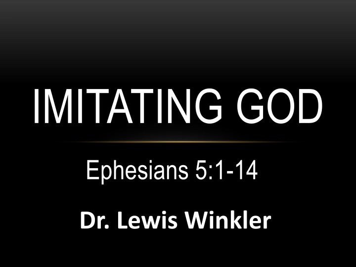 imitating god