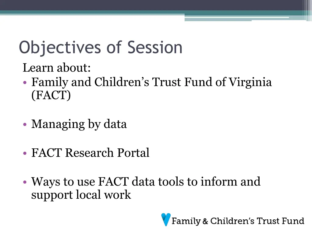 objectives of session learn about family