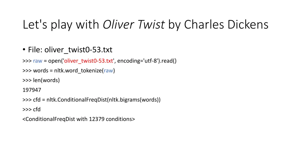 let s play with oliver twist by charles dickens