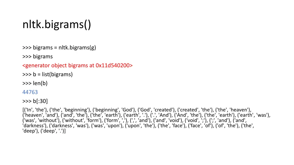 nltk bigrams