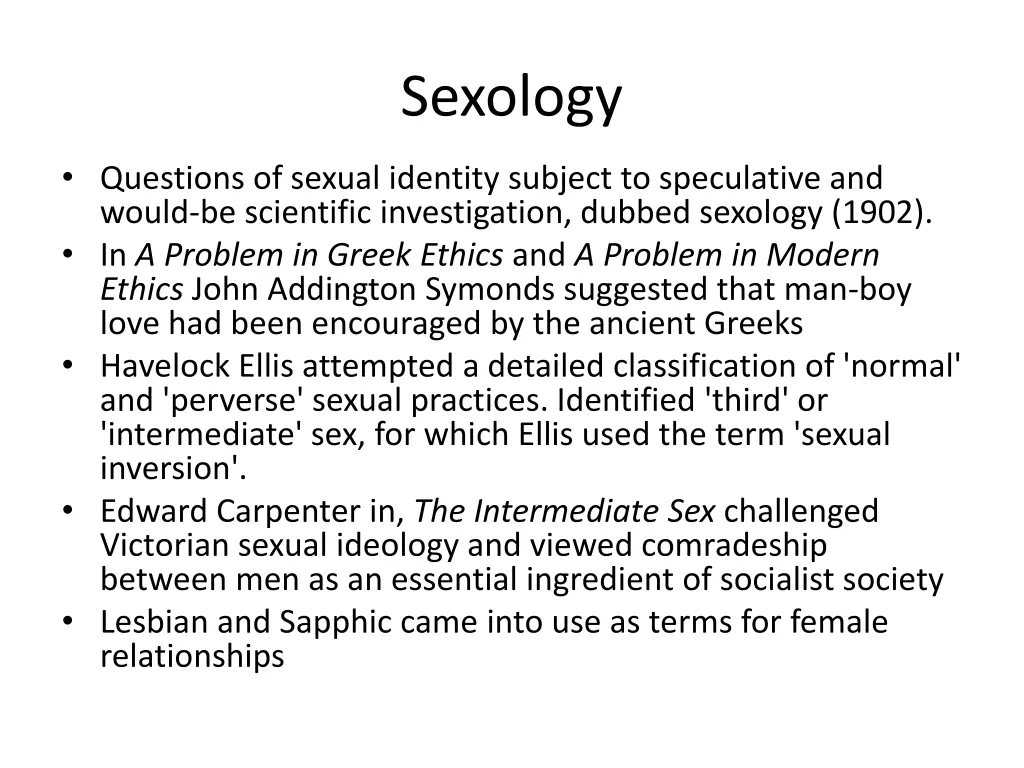 sexology