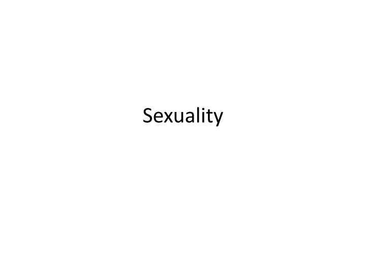 sexuality