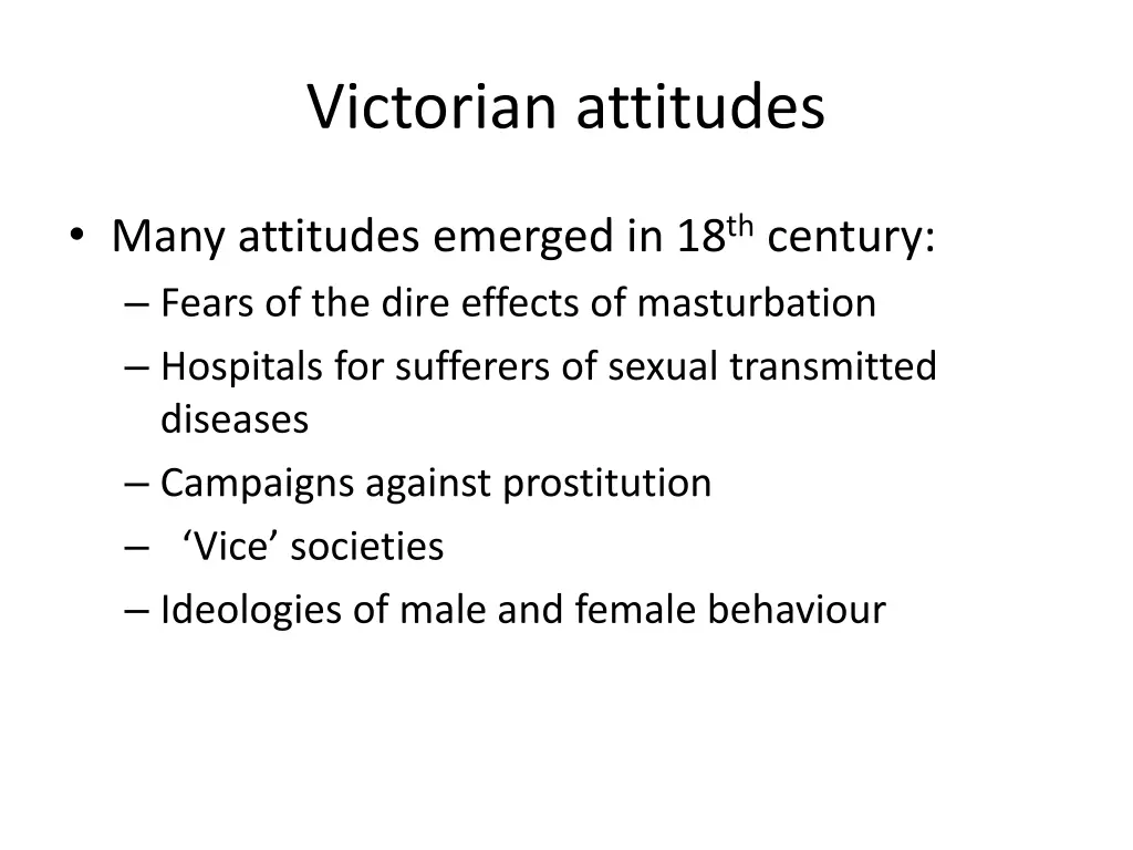 victorian attitudes