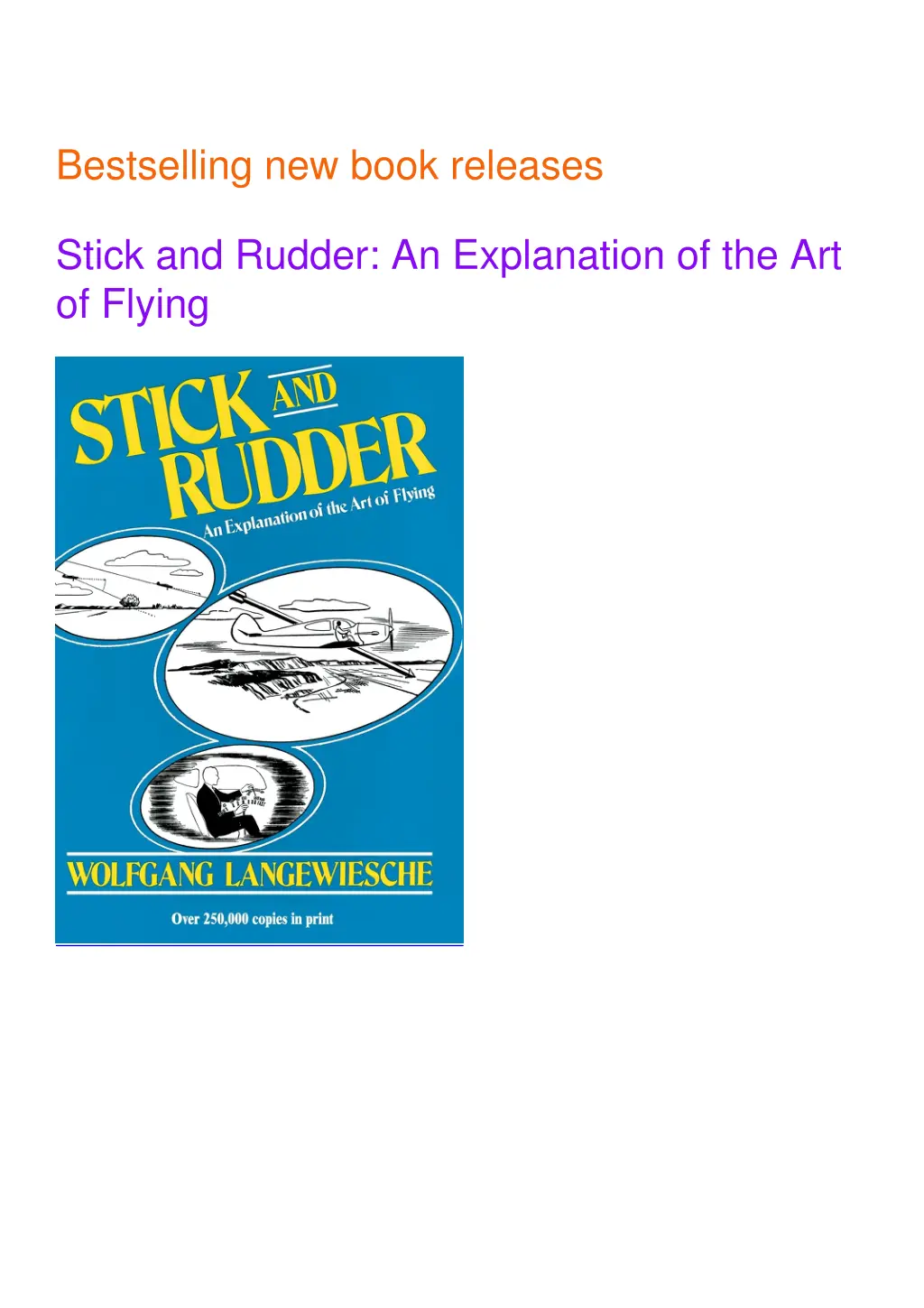 bestselling new book releases stick and rudder