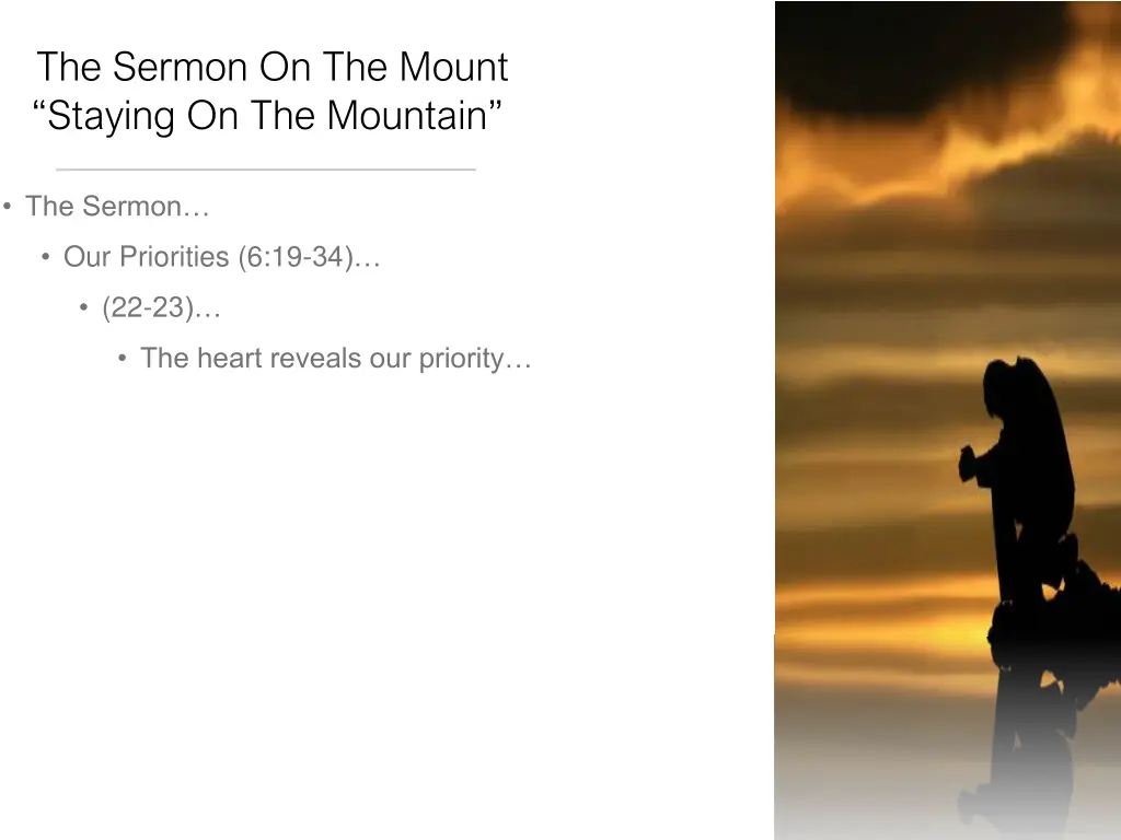 the sermon on the mount staying on the mountain 1