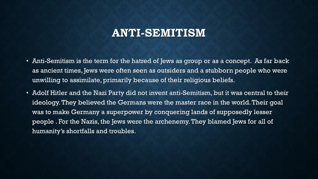 anti semitism