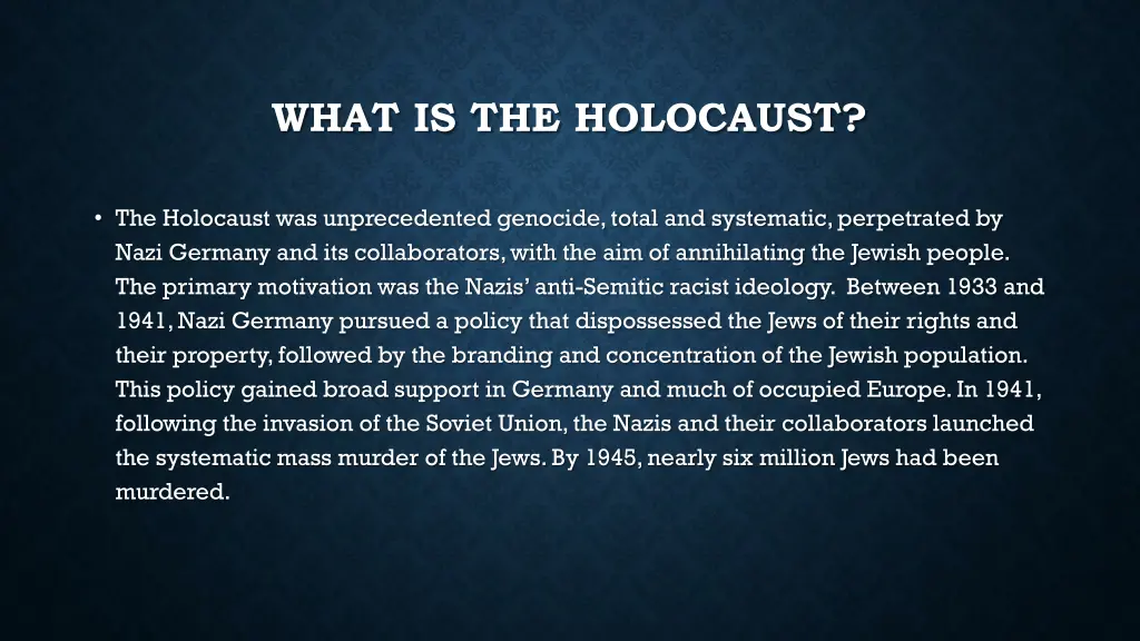 what is the holocaust