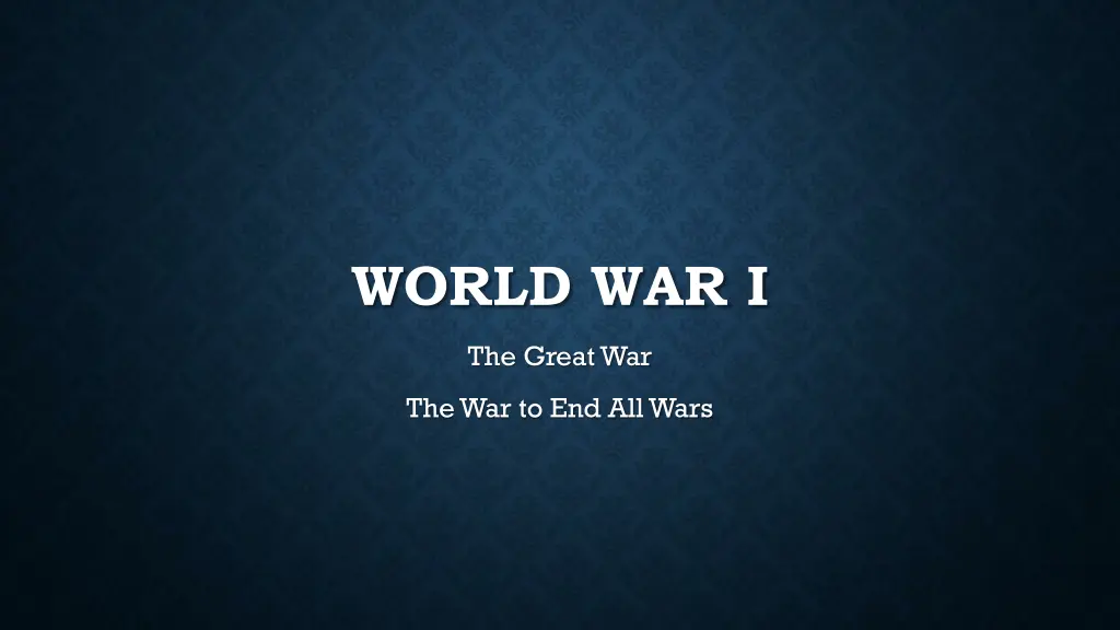 world war i