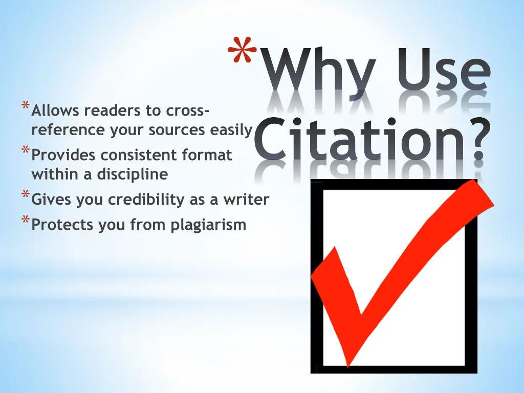 why use citation