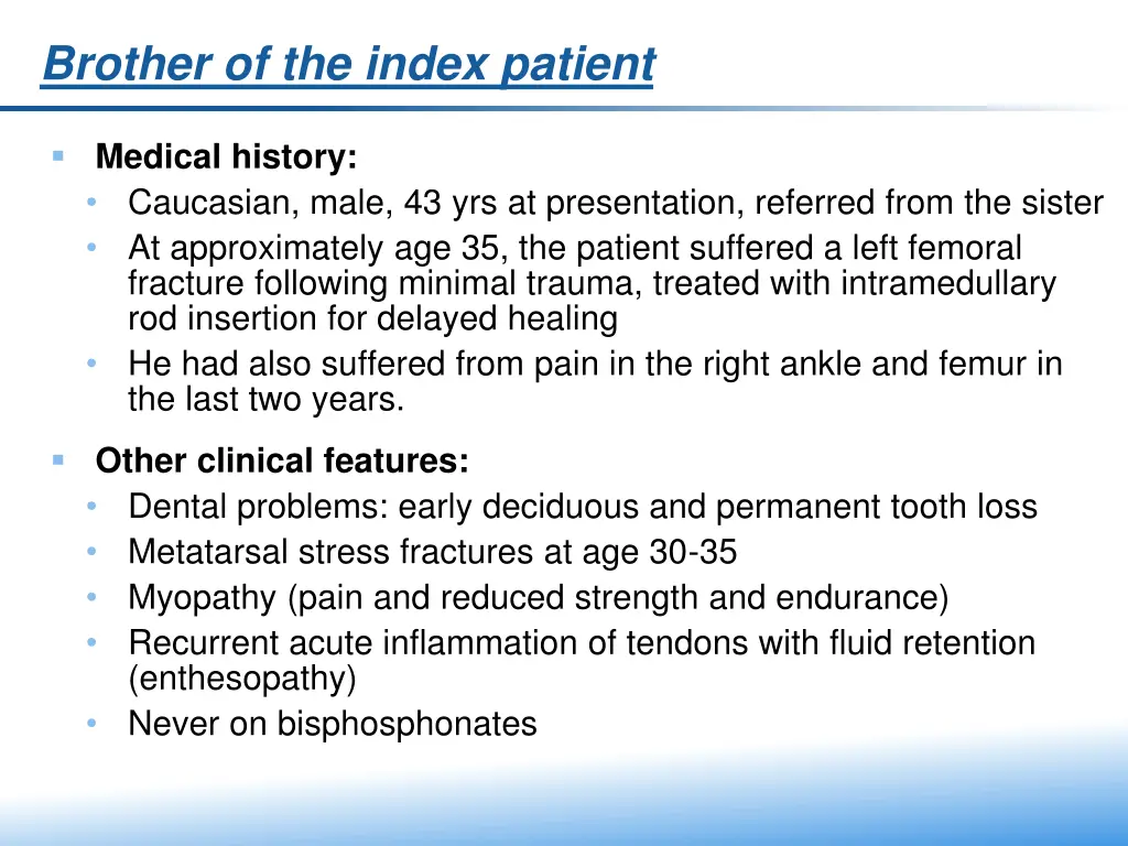 brother of the index patient