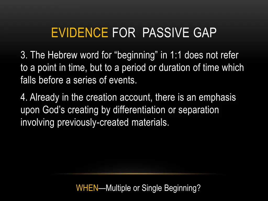 evidence for passive gap 4