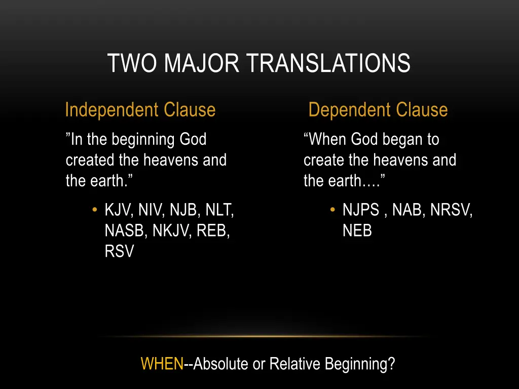 two major translations 3