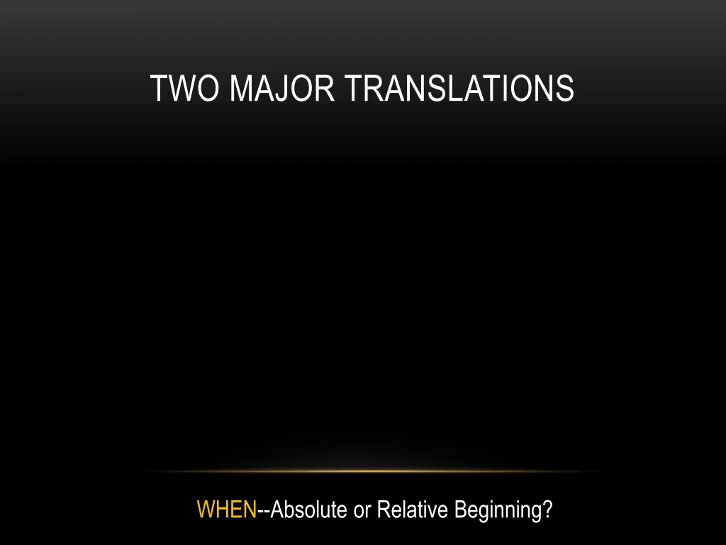 two major translations