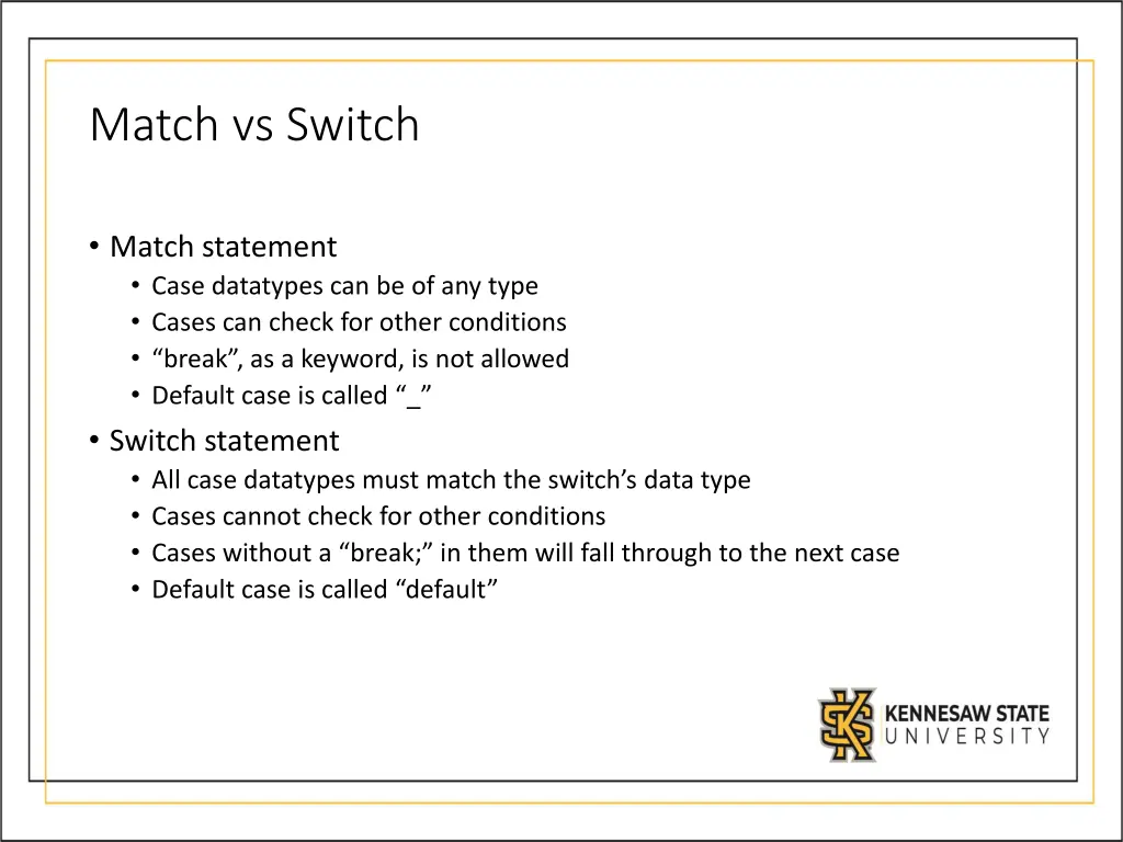 match vs switch