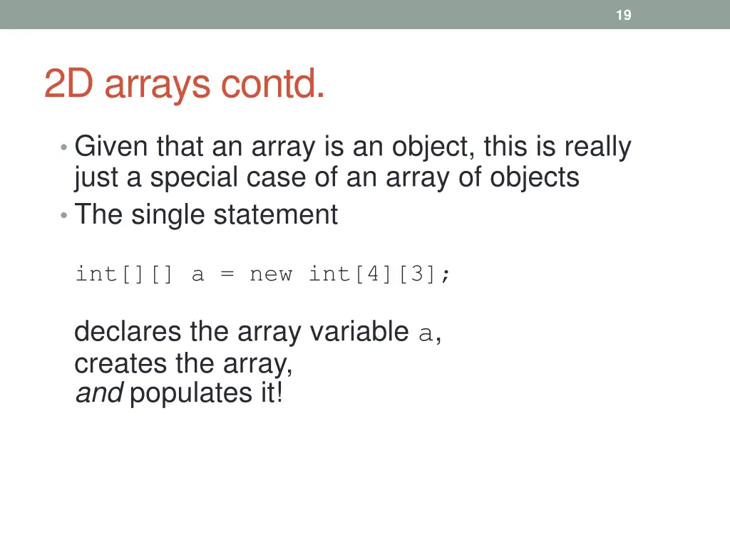 2d arrays contd 2