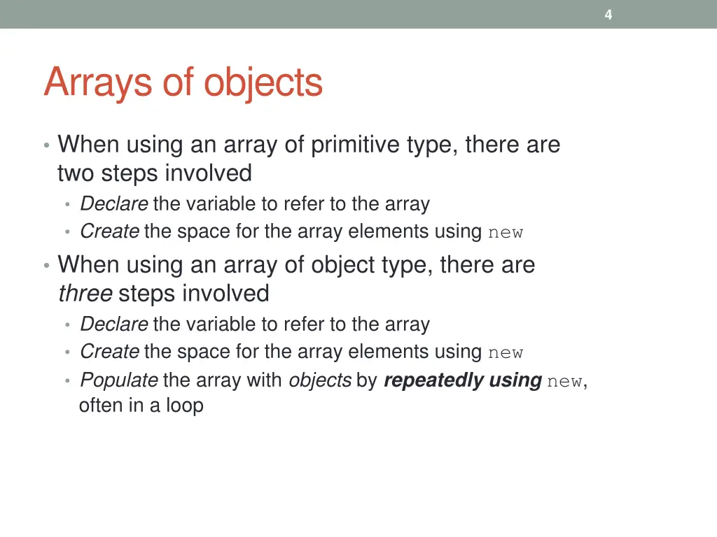 arrays of objects 1