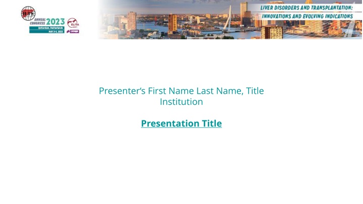 presenter s first name last name title institution