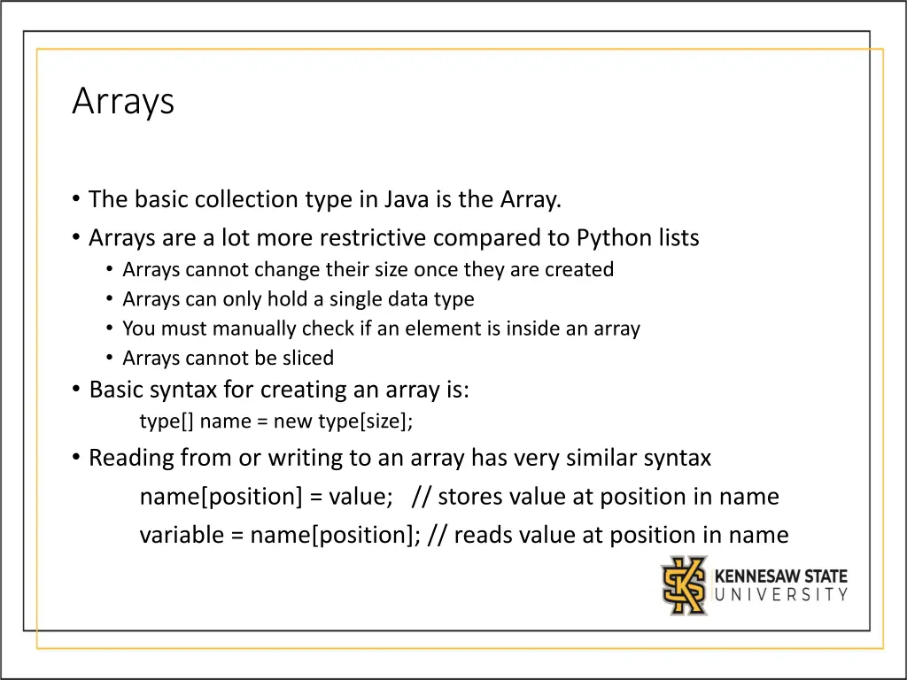 arrays