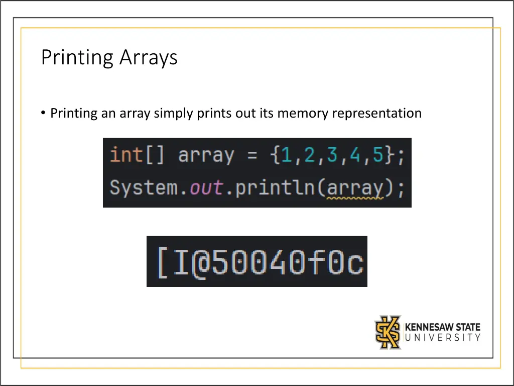 printing arrays