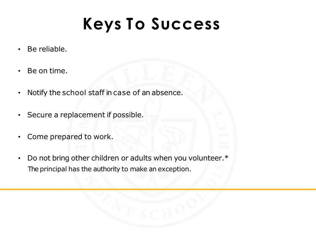 keys to success 1