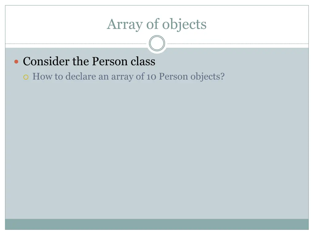 array of objects