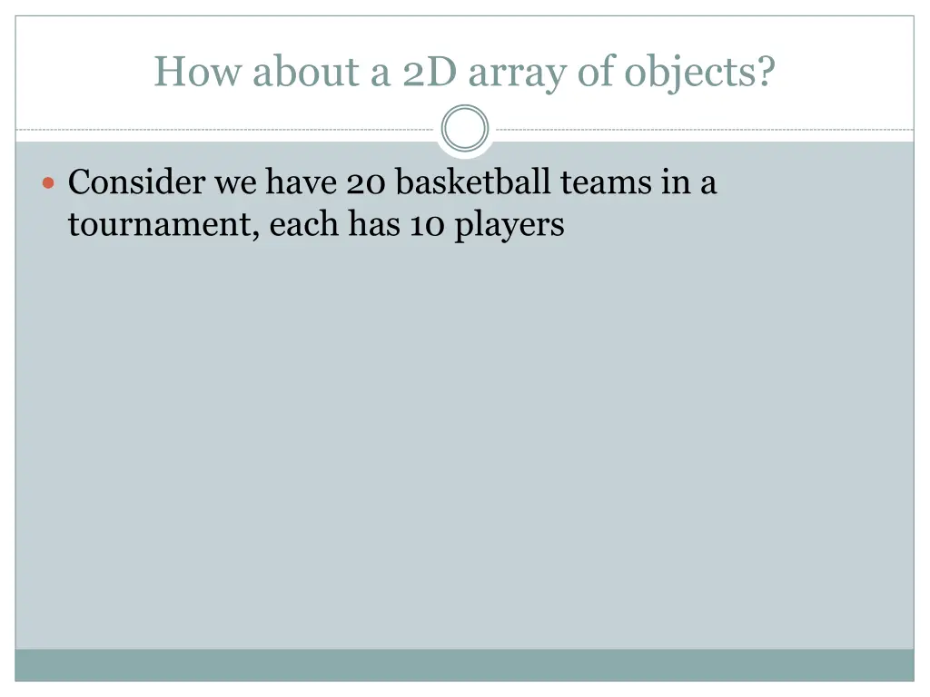 how about a 2d array of objects