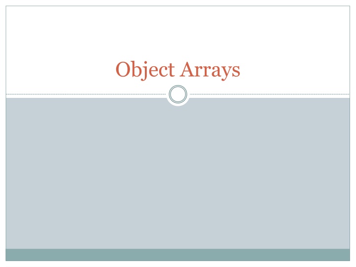 object arrays