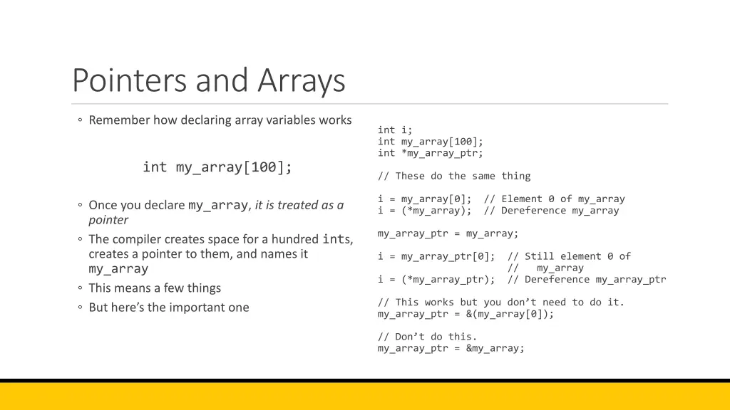 pointers and arrays 10