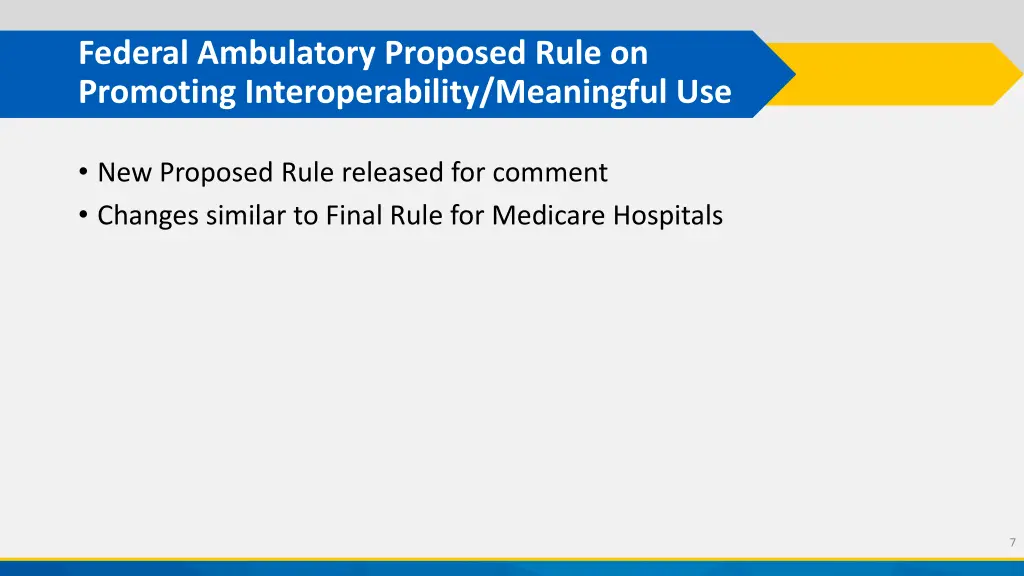 federal ambulatory proposed rule on promoting