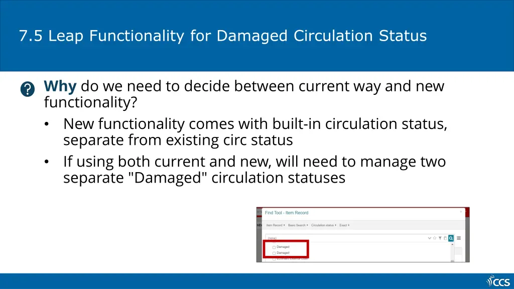 7 5 leap functionality for damaged circulation 4