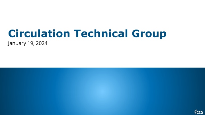 circulation technical group january 19 2024