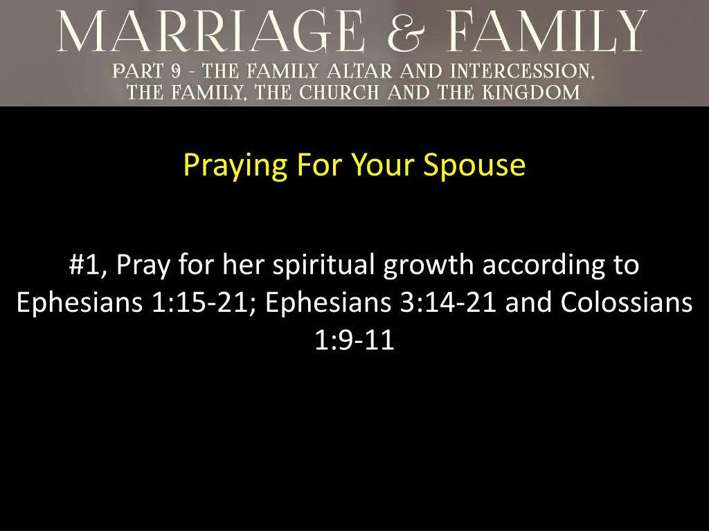 praying for your spouse