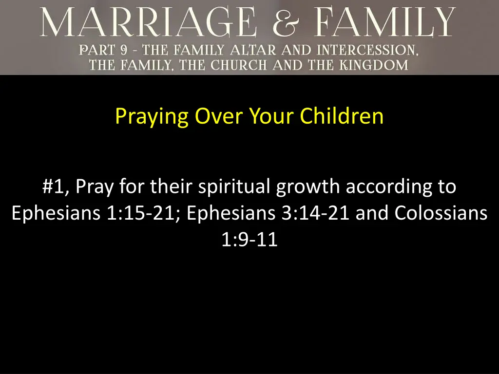 praying over your children