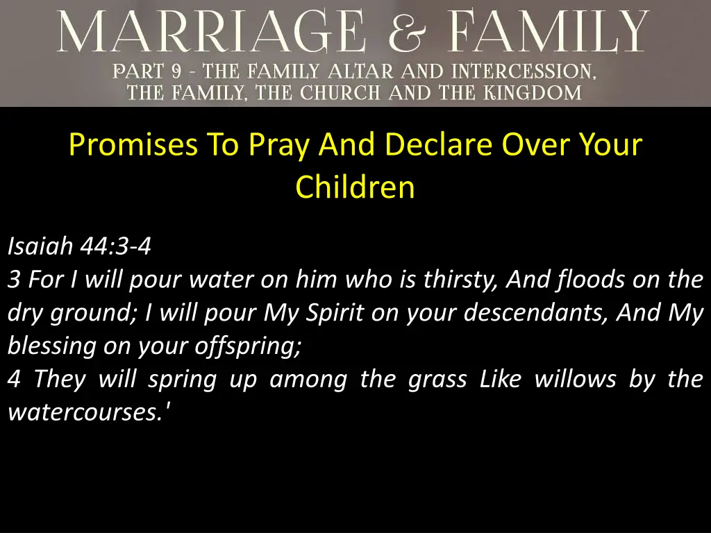 promises to pray and declare over your children 2