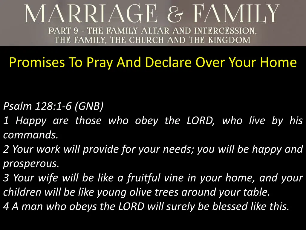 promises to pray and declare over your home 1