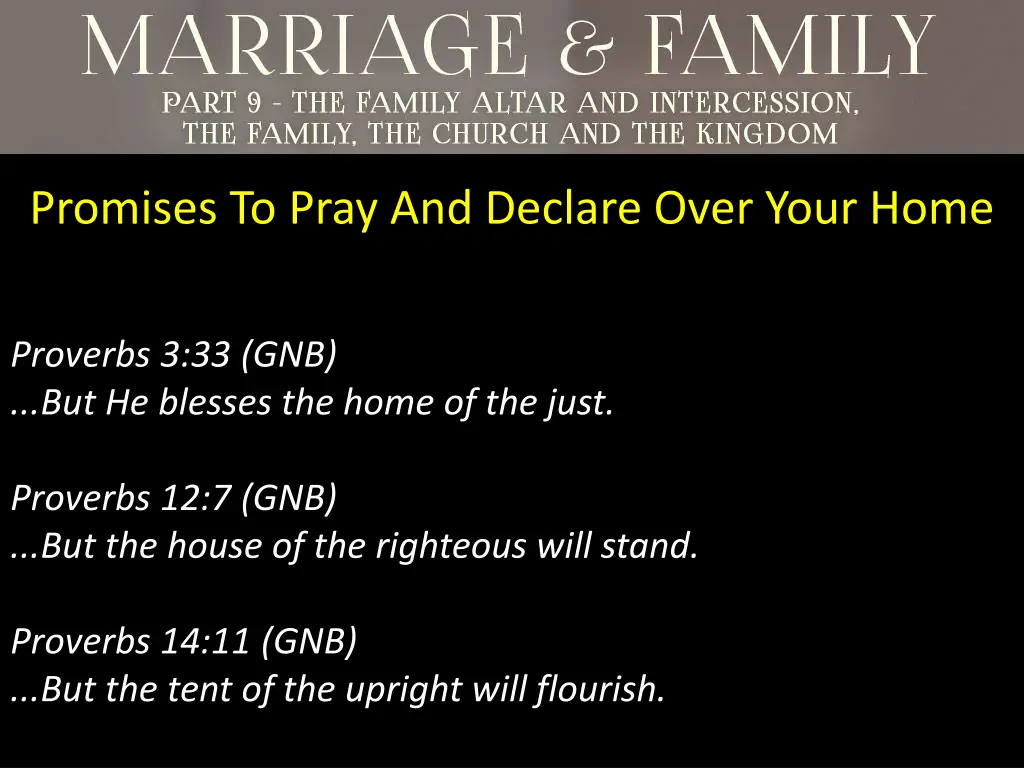 promises to pray and declare over your home 2