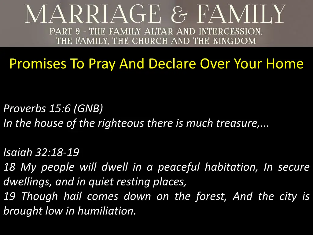 promises to pray and declare over your home 3