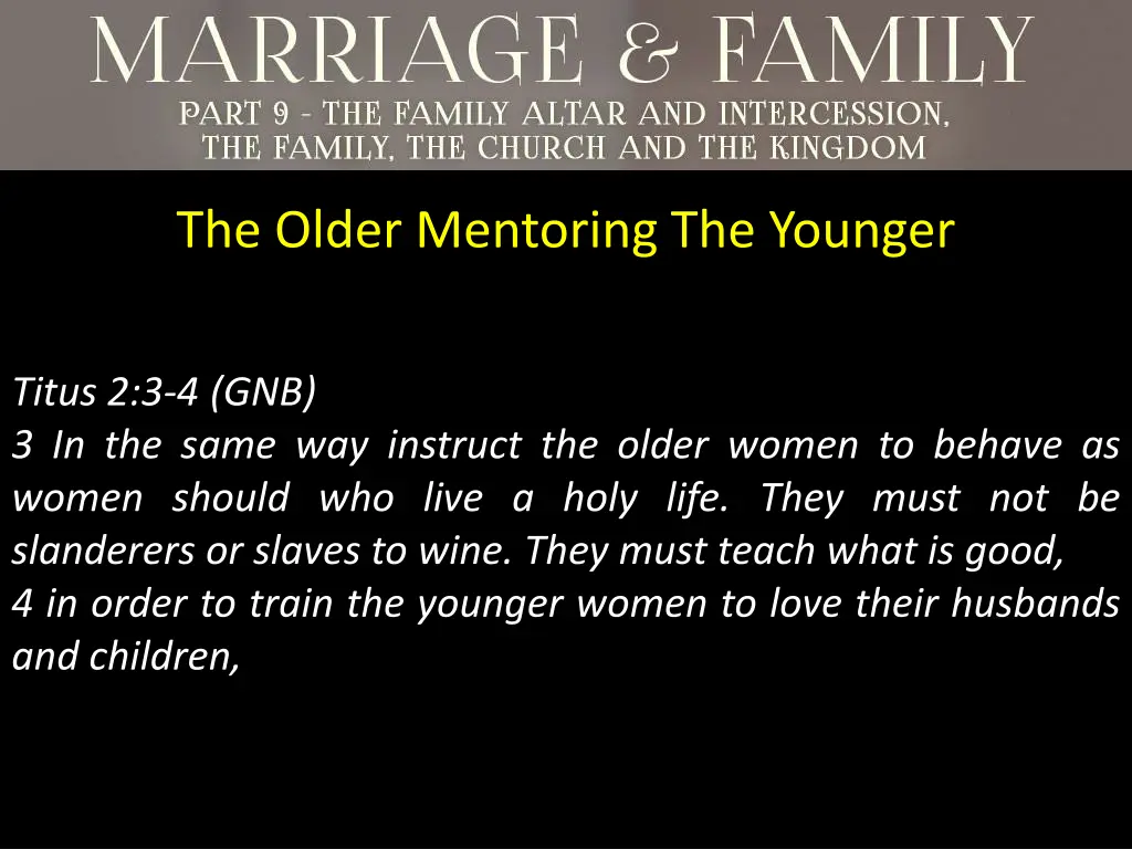 the older mentoring the younger